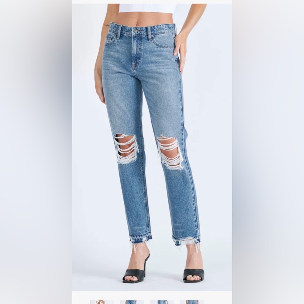 Hidden [BAILEY] SLIM DISTRESSED BOYFRIEND 25
